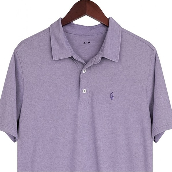 Izod Men's Golf Purple and White Striped Three-Button Polo Sz Large Lightweight - Picture 2 of 2